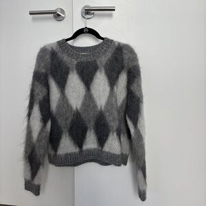 MONCLER WOOL ARGYLE SWEATER SMALL